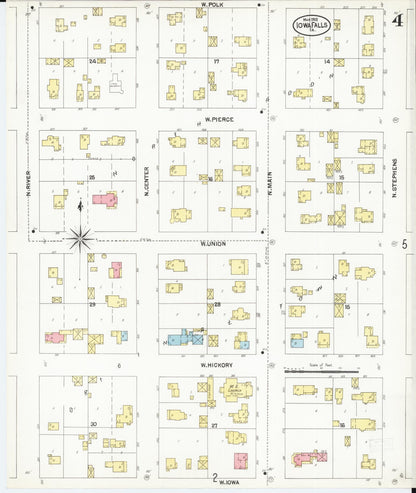 Sanborn Fire Insurance Map from Iowa Falls, Hardin County, Iowa (1902), Sheet #0004 - Historic Sanborn Fire Insurance Map Print