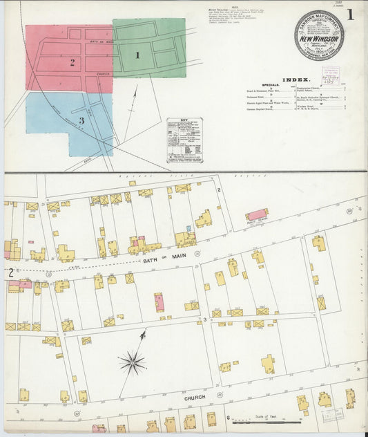 Sanborn Fire Insurance Map from New Windsor, Carroll County, Maryland (1904), Sheet #0001 - Historic Sanborn Fire Insurance Map Print, vintage old map wall art, antique decor, genealogy gift, Maryland Maryland map