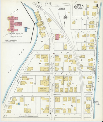 Sanborn Fire Insurance Map from Hull, Plymouth County, Massachusetts (1916), Sheet #0006 - Complete Map Set gallery image, historic Sanborn map, vintage wall art, Massachusetts Massachusetts