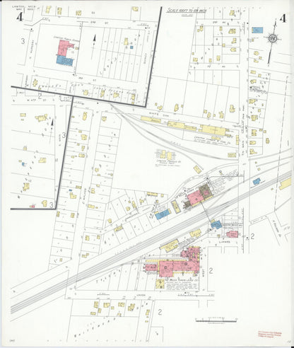 Sanborn Fire Insurance Map from Lawton, Van Buren County, Michigan (1935), Sheet #0004 - Complete Map Set gallery image, historic Sanborn map, vintage wall art, Michigan Michigan