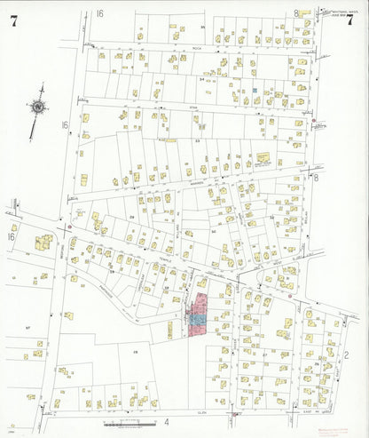 Sanborn Fire Insurance Map from Whitman, Plymouth County, Massachusetts (1939), Sheet #0007 - Complete Map Set gallery image, historic Sanborn map, vintage wall art, Massachusetts Massachusetts