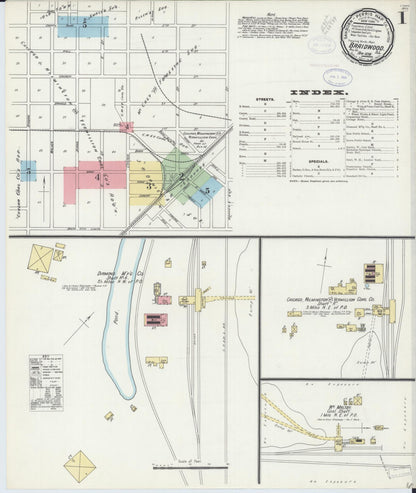 Sanborn Fire Insurance Map from Braidwood, Will County, Illinois (1898), Sheet #0001 - Complete Map Set gallery image, historic Sanborn map, vintage wall art, Illinois Illinois