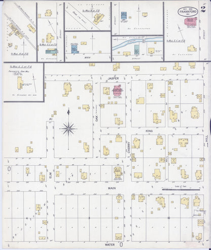 Sanborn Fire Insurance Map from Frankford, Pike County, Missouri (1902), Sheet #0002 - Complete Map Set gallery image, historic Sanborn map, vintage wall art, Missouri Missouri