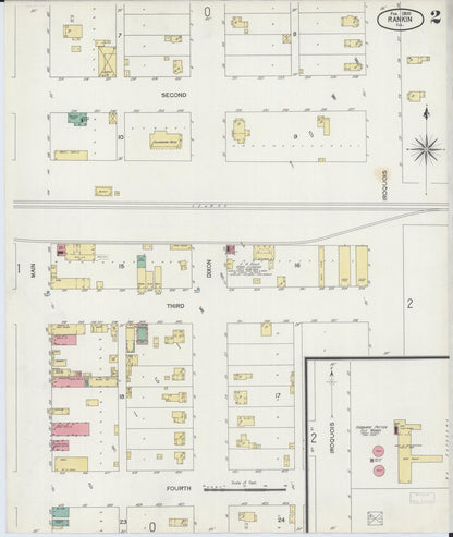 Sanborn Fire Insurance Map from Rankin, Vermilion County, Illinois (1900), Sheet #0002 - Complete Map Set gallery image, historic Sanborn map, vintage wall art, Illinois Illinois