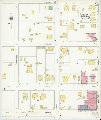 Sanborn Fire Insurance Map from La Grange, Troup County, Georgia (1911), Sheet #0003 - Complete Map Set gallery image, historic Sanborn map, vintage wall art, Georgia Georgia