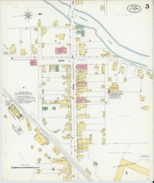 Sanborn Fire Insurance Map from Luray, Page County, Virginia (1902), Sheet #0003 - Historic Sanborn Fire Insurance Map Print, vintage old map wall art, antique decor, genealogy gift, Virginia Virginia map