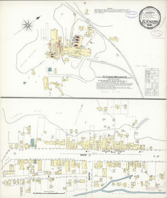 Sanborn Fire Insurance Map from Elkhorn, Jefferson County, Montana (1897), Sheet #0001 - Historic Sanborn Fire Insurance Map Print, vintage old map wall art, antique decor, genealogy gift, Montana Montana map