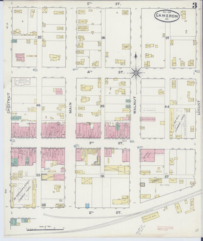 Sanborn Fire Insurance Map from Cameron, Clinton County, Missouri (1891), Sheet #0003 - Complete Map Set gallery image, historic Sanborn map, vintage wall art, Missouri Missouri
