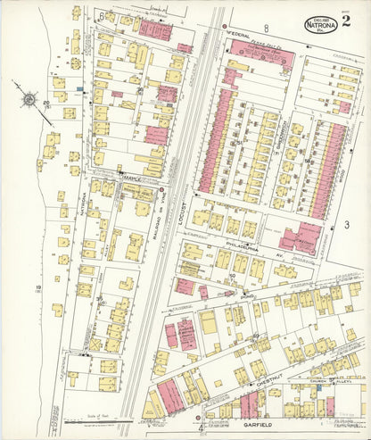 Sanborn Fire Insurance Map from Natrona, Allegheny County, Pennsylvania (1921), Sheet #0002 - Complete Map Set gallery image, historic Sanborn map, vintage wall art, Pennsylvania Pennsylvania