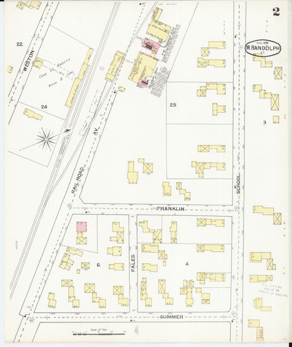 Sanborn Fire Insurance Map from West Randolph, Orange County, Vermont (1892), Sheet #0002 - Complete Map Set gallery image, historic Sanborn map, vintage wall art, Vermont Vermont