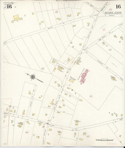 Sanborn Fire Insurance Map from Scituate, Plymouth County, Massachusetts (1944), Sheet #0016 - Historic Sanborn Fire Insurance Map Print, vintage old map wall art, antique decor, genealogy gift, Massachusetts Massachusetts map