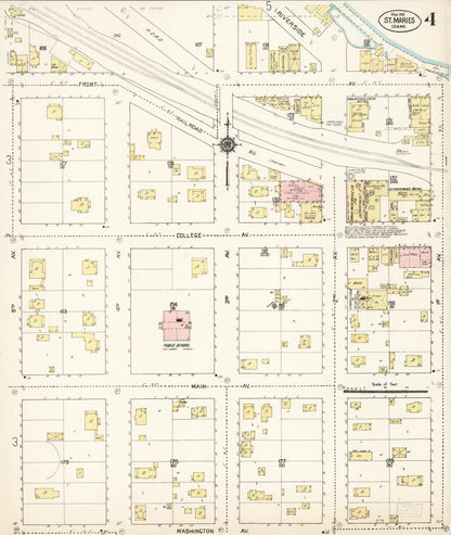 Sanborn Fire Insurance Map from Saint Maries, Benewah County, Idaho (1912), Sheet #0004 - Complete Map Set gallery image, historic Sanborn map, vintage wall art, Idaho Idaho