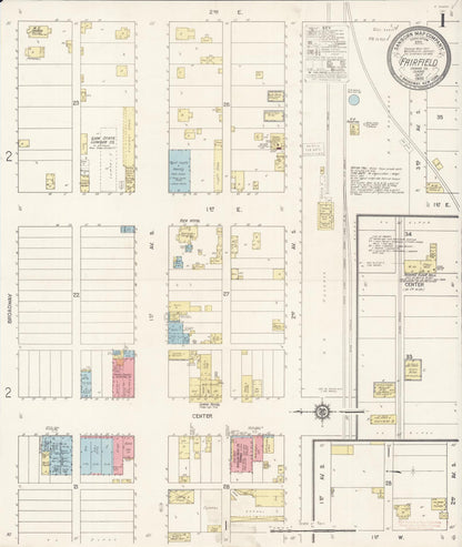 Sanborn Fire Insurance Map from Fairfield, Camas County, Idaho (1920), Sheet #0001 - Complete Map Set gallery image, historic Sanborn map, vintage wall art, Idaho Idaho
