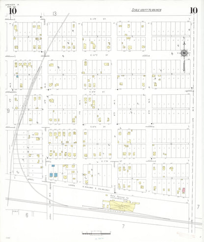 Sanborn Fire Insurance Map from Spencer, Clay County, Iowa (1941), Sheet #0010 - Historic Sanborn Fire Insurance Map Print