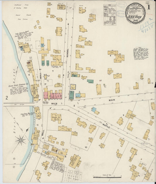 Sanborn Fire Insurance Map from Black River, Jefferson County, New York. (1898) – Historic Sanborn Fire Insurance Map Print