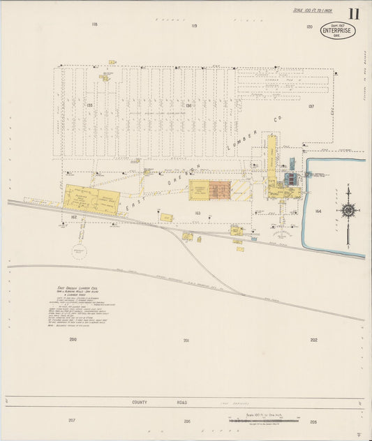 Sanborn Fire Insurance Map from Enterprise, Wallowa County, Oregon (1917), Sheet #0011 - Historic Sanborn Fire Insurance Map Print, vintage old map wall art, antique decor, genealogy gift, Oregon Oregon map