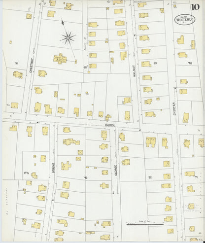 Sanborn Fire Insurance Map from Westerly, Washington County, Rhode Island (1902), Sheet #0010 - Complete Map Set gallery image, historic Sanborn map, vintage wall art, Rhode Island Rhode Island