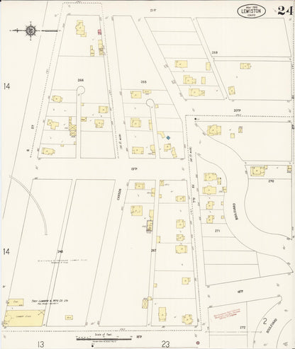 Sanborn Fire Insurance Map from Lewiston, Nez Perce County, Idaho (1918), Sheet #0024 - Complete Map Set gallery image, historic Sanborn map, vintage wall art, Idaho Idaho