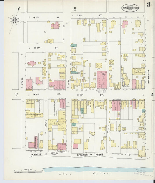 Sanborn Fire Insurance Map from Manchester, Adams County, Ohio (1897), Sheet #0003 - Historic Sanborn Fire Insurance Map Print, vintage old map wall art, antique decor, genealogy gift, Ohio Ohio map