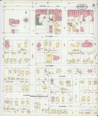 Sanborn Fire Insurance Map from Nebraska City, Otoe County, Nebraska (1906), Sheet #0006 - Complete Map Set gallery image, historic Sanborn map, vintage wall art, Nebraska Nebraska