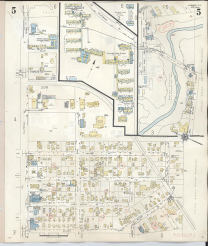 Sanborn Fire Insurance Map from Wahiawa, Honolulu County, Hawaii (1957), Sheet #0005 - Historic Sanborn Fire Insurance Map Print, vintage old map wall art, antique decor, genealogy gift, Hawaii Hawaii map