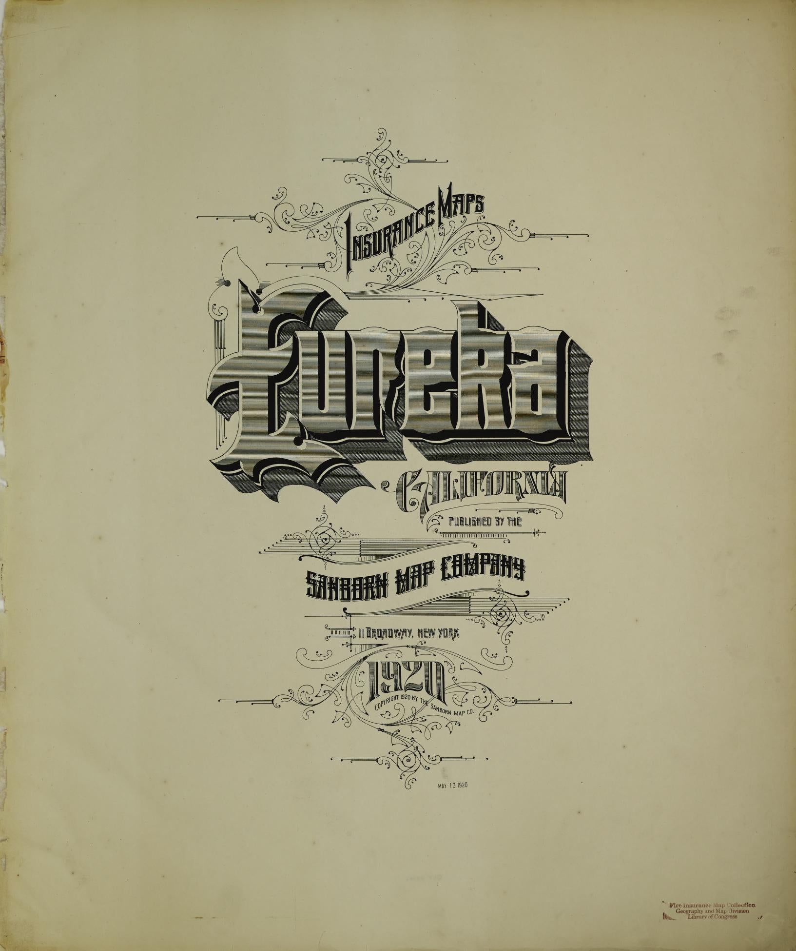 Sanborn Fire Insurance Map from Eureka, Humboldt County, California (1920), Sheet #0001 - Historic Sanborn Fire Insurance Map Print, vintage old map wall art, antique decor, genealogy gift, California California map
