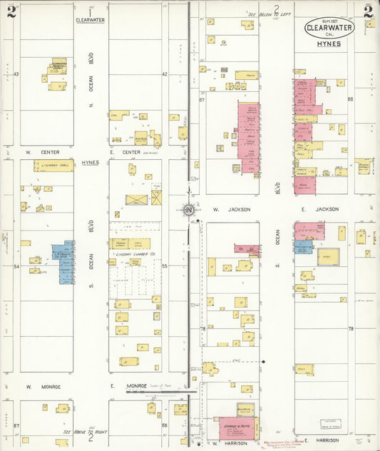 Sanborn Fire Insurance Map from Clearwater, Los Angeles County, California (1927), Sheet #0002 - Historic Sanborn Fire Insurance Map Print, vintage old map wall art, antique decor, genealogy gift, California California map