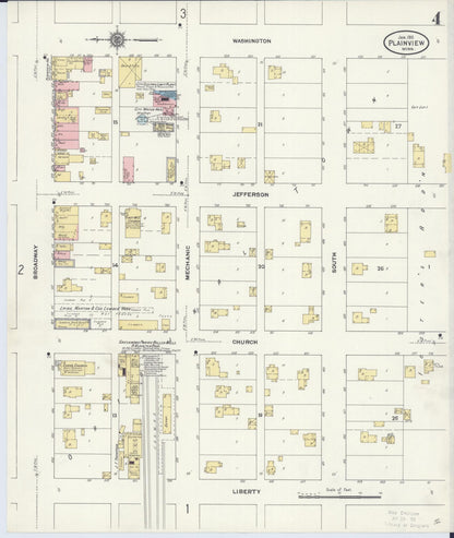 Sanborn Fire Insurance Map from Plainview, Wabasha County, Minnesota (1911), Sheet #0004 - Complete Map Set gallery image, historic Sanborn map, vintage wall art, Minnesota Minnesota