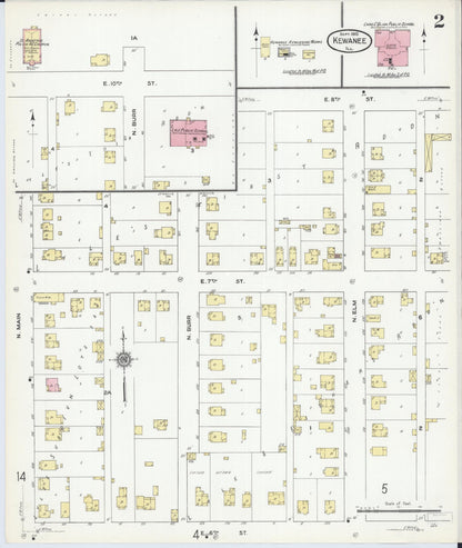 Sanborn Fire Insurance Map from Kewanee, Henry County, Illinois (1910), Sheet #0002 - Complete Map Set gallery image, historic Sanborn map, vintage wall art, Illinois Illinois
