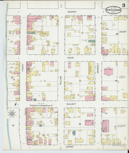 Sanborn Fire Insurance Map from New Richmond, Clermont County, Ohio (1892), Sheet #0003 - Complete Map Set gallery image, historic Sanborn map, vintage wall art, Ohio Ohio