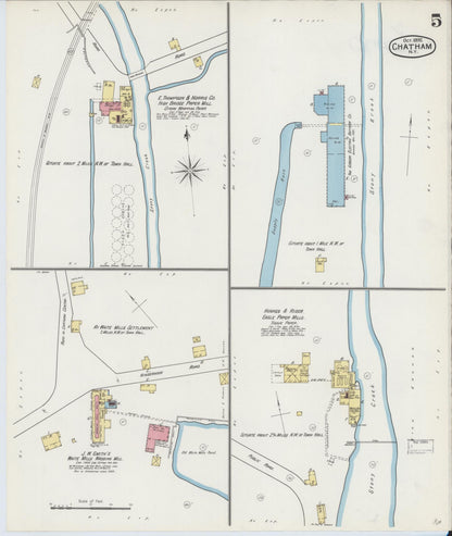 Sanborn Fire Insurance Map from Chatham, Columbia County, New York (1892), Sheet #0005 - Complete Map Set gallery image, historic Sanborn map, vintage wall art, New York New York