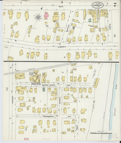 Sanborn Fire Insurance Map from Conneaut, Ashtabula County, Ohio (1898), Sheet #0007 - Complete Map Set gallery image, historic Sanborn map, vintage wall art, Ohio Ohio