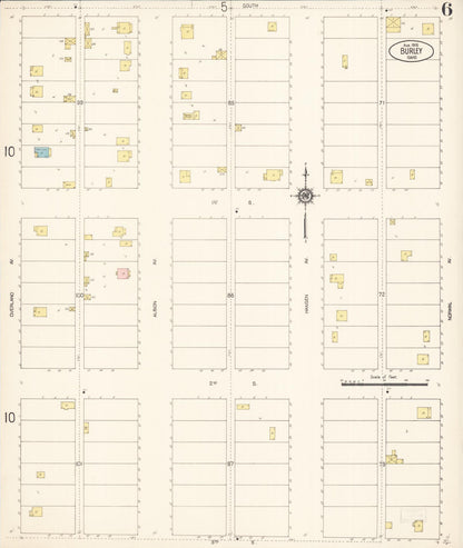 Sanborn Fire Insurance Map from Burley, Cassia County, Idaho (1915), Sheet #0006 - Complete Map Set gallery image, historic Sanborn map, vintage wall art, Idaho Idaho