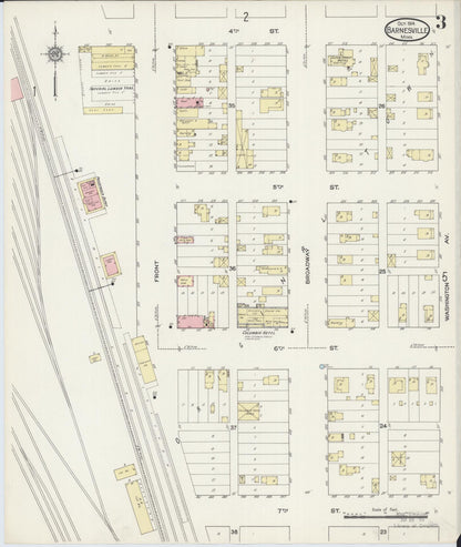 Sanborn Fire Insurance Map from Barnesville, Clay County, Minnesota (1914), Sheet #0003 - Complete Map Set gallery image, historic Sanborn map, vintage wall art, Minnesota Minnesota