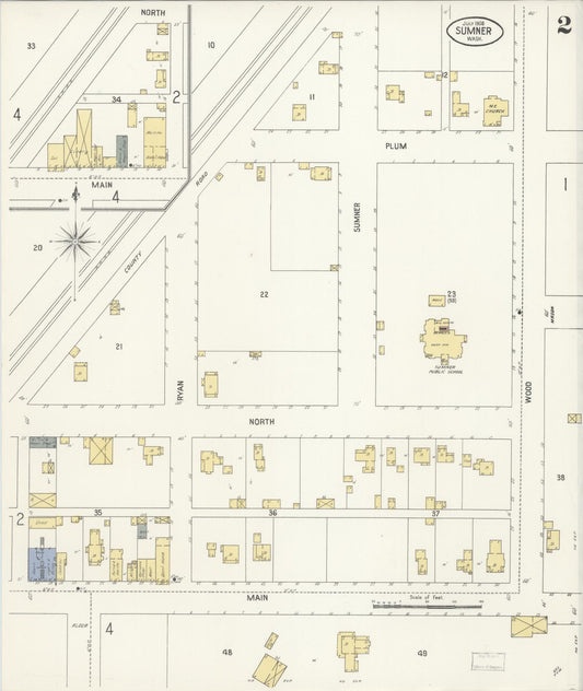 Sanborn Fire Insurance Map from Sumner, Pierce County, Washington (1908), Sheet #0002 - Historic Sanborn Fire Insurance Map Print, vintage old map wall art, antique decor, genealogy gift, Washington Washington map