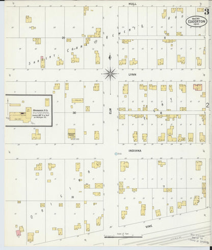 Sanborn Fire Insurance Map from Edgerton, Williams County, Ohio (1901), Sheet #0003 - Complete Map Set gallery image, historic Sanborn map, vintage wall art, Ohio Ohio