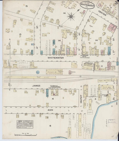 Sanborn Fire Insurance Map from Whitewater, Walworth County, Wisconsin (1884), Sheet #0003 - Complete Map Set gallery image, historic Sanborn map, vintage wall art, Wisconsin Wisconsin