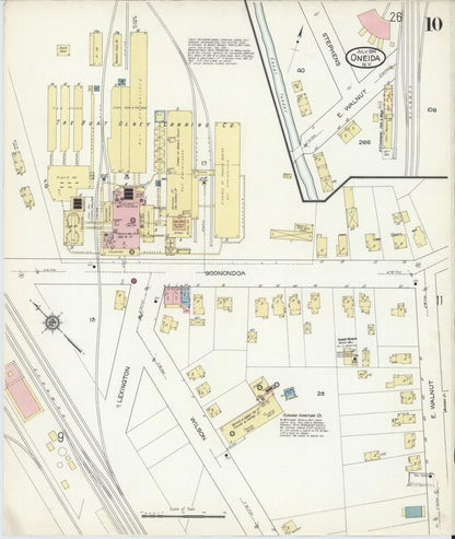 Sanborn Fire Insurance Map from Oneida, Madison County, New York (1914), Sheet #0010 - Complete Map Set gallery image, historic Sanborn map, vintage wall art, New York New York