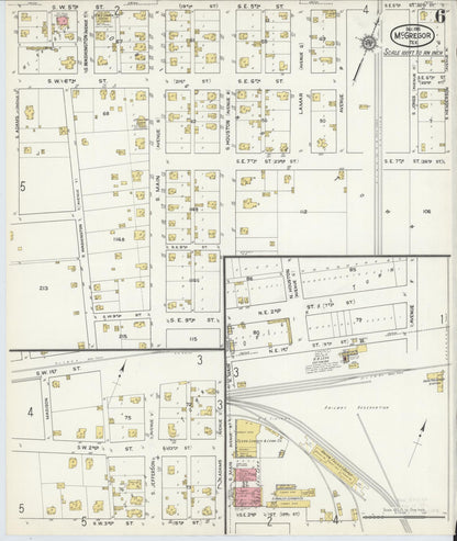 Sanborn Fire Insurance Map from McGregor, McLennan County, Texas (1915), Sheet #0006 - Complete Map Set gallery image, historic Sanborn map, vintage wall art, Texas Texas