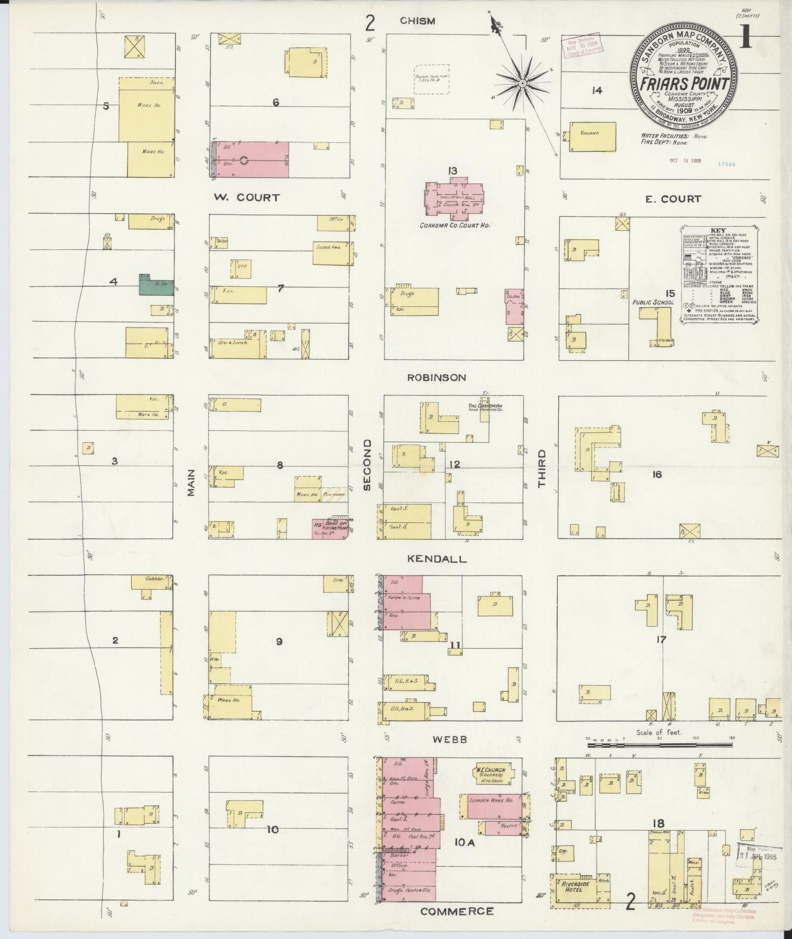 Sanborn Fire Insurance Map from Friars Point, Coahoma County ...