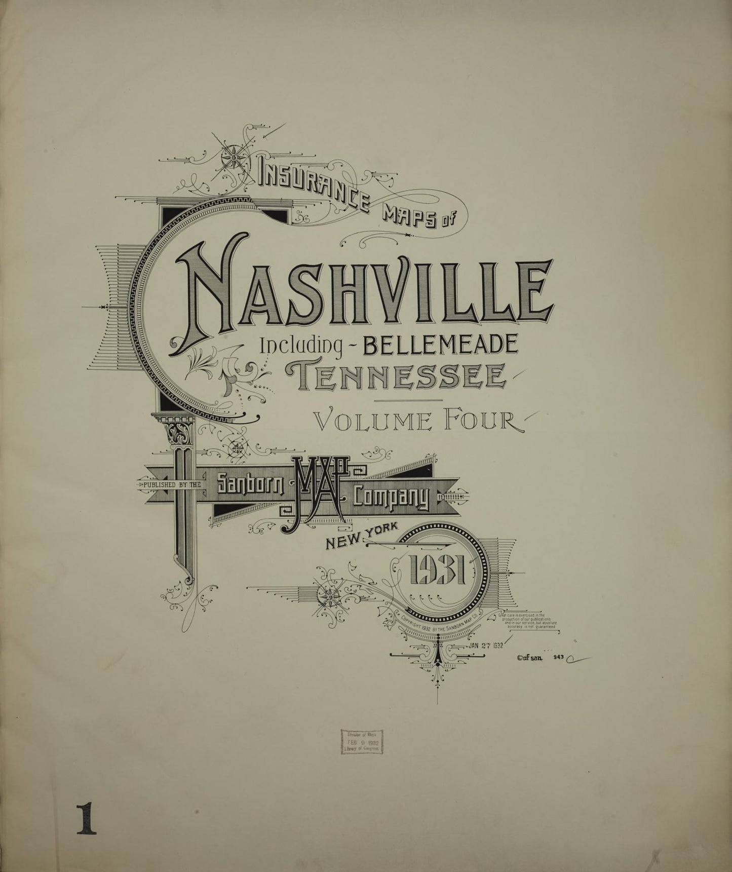 Sanborn Fire Insurance Map from Nashville, Davidson County, Tennessee. (1931) – Historic Sanborn Fire Insurance Map Print