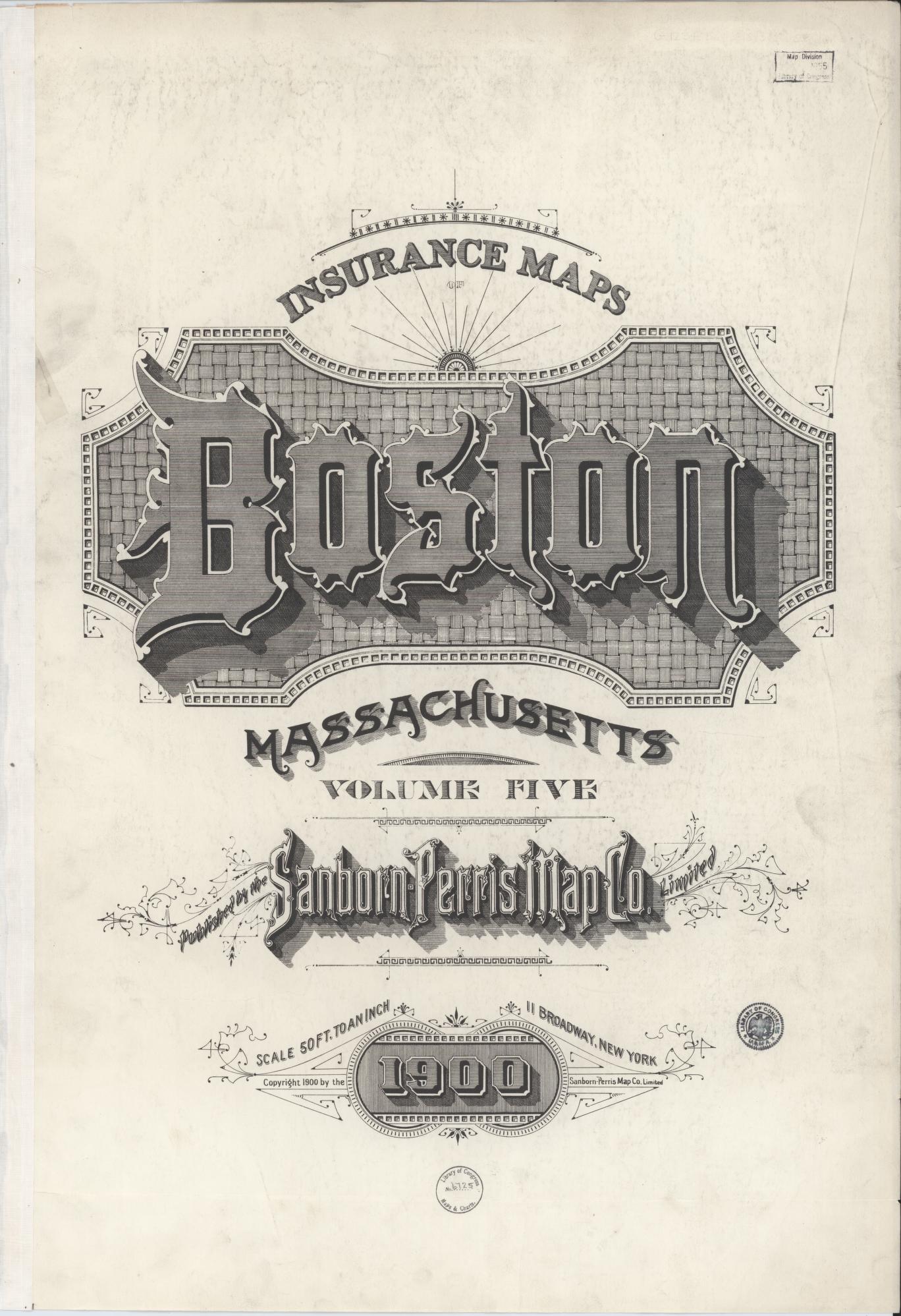 Sanborn Fire Insurance Map from Boston, Suffolk County, Massachusetts. (1900) – Historic Sanborn Fire Insurance Map Print
