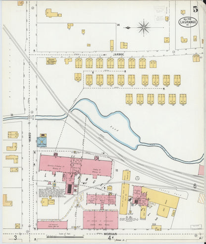 Sanborn Fire Insurance Map from La Grange, Troup County, Georgia (1900), Sheet #0005 - Complete Map Set gallery image, historic Sanborn map, vintage wall art, Georgia Georgia