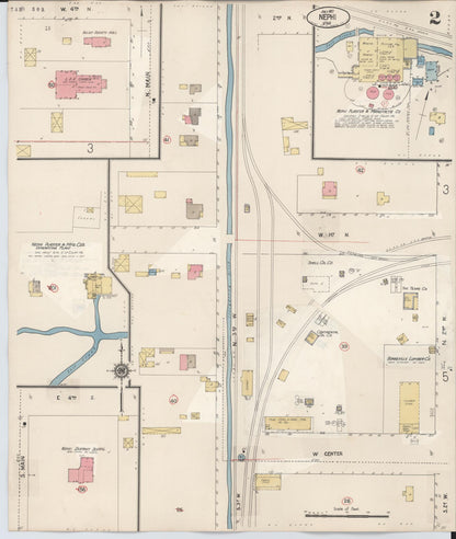 Sanborn Fire Insurance Map from Nephi, Juab County, Utah (1931), Sheet #0002 - Complete Map Set gallery image, historic Sanborn map, vintage wall art, Utah Utah