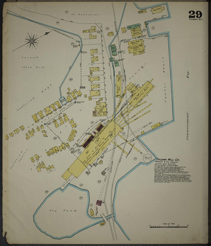 Sanborn Fire Insurance Map from Tacoma, Pierce County, Washington (1888), Sheet #0029 - Complete Map Set gallery image, historic Sanborn map, vintage wall art, Washington Washington