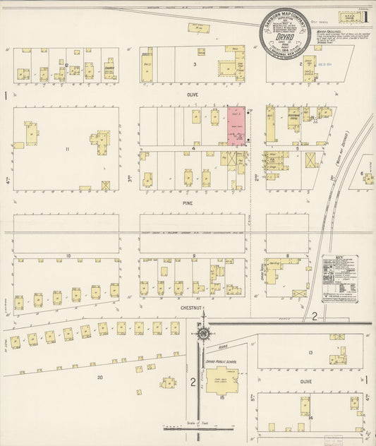 Sanborn Fire Insurance Map from Dryad, Lewis County, Washington (1914), Sheet #0001 - Complete Map Set gallery image, historic Sanborn map, vintage wall art, Washington Washington