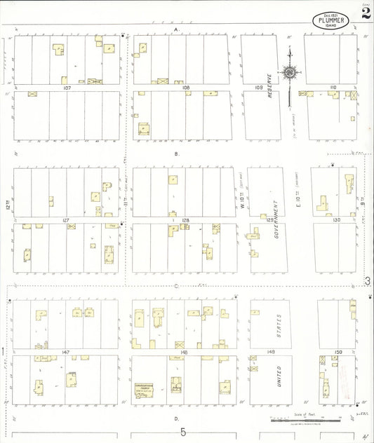 Sanborn Fire Insurance Map from Plummer, Benewah County, Idaho (1921), Sheet #0002 - Historic Sanborn Fire Insurance Map Print, vintage old map wall art, antique decor, genealogy gift, Idaho Idaho map