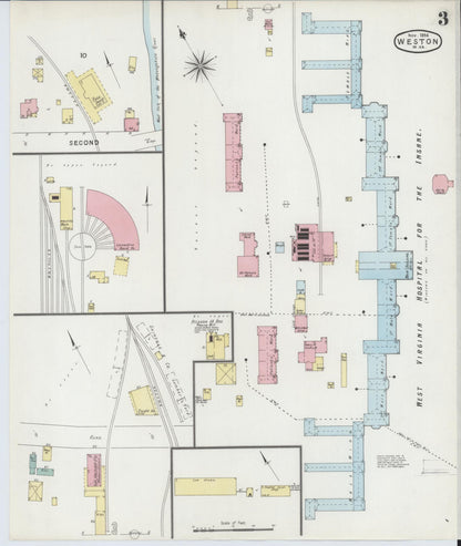 Sanborn Fire Insurance Map from Weston, Lewis County, West Virginia (1894), Sheet #0003 - Complete Map Set gallery image, historic Sanborn map, vintage wall art, West Virginia West Virginia