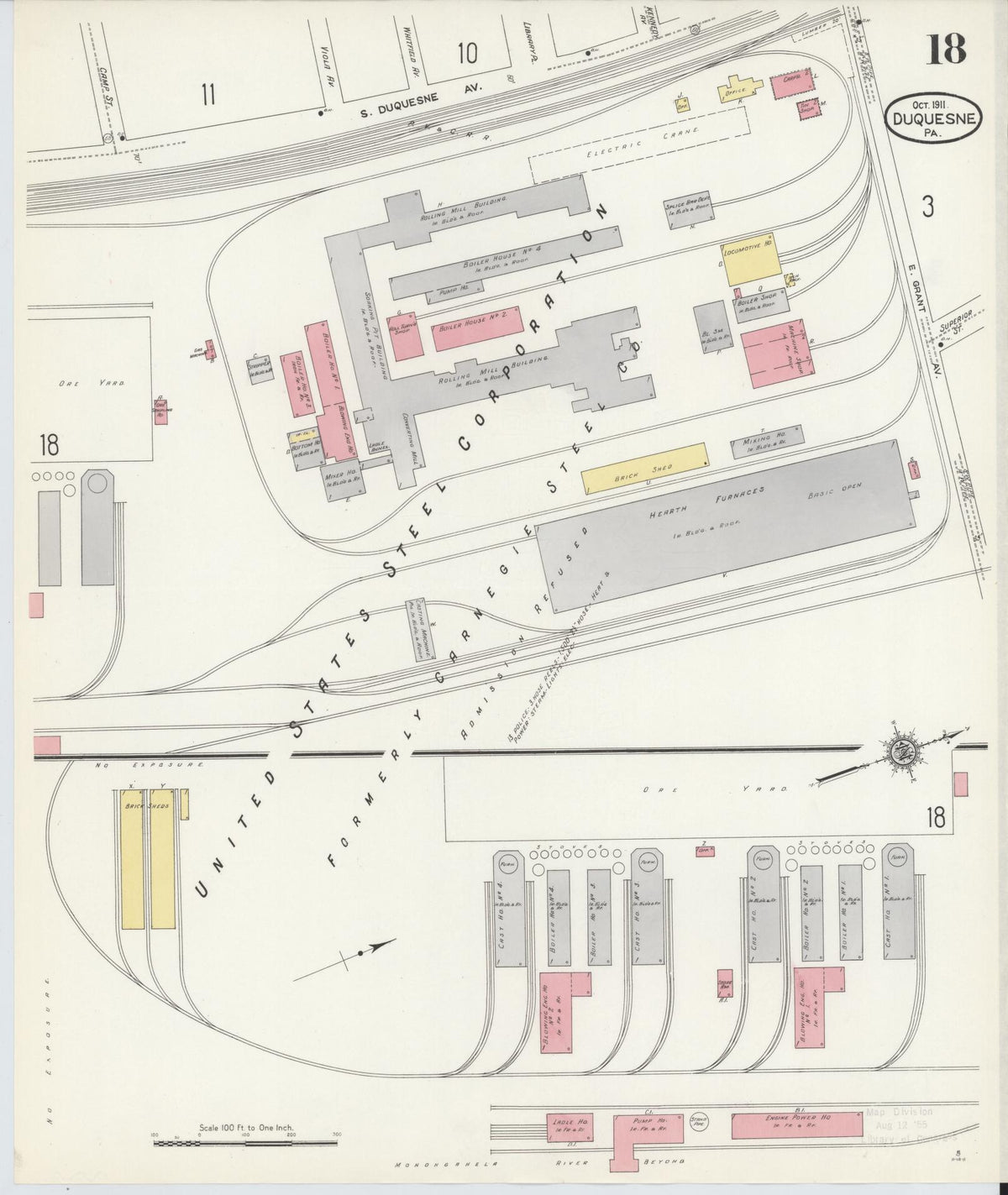 Sanborn Fire Insurance Map from Duquesne, Allegheny County, Pennsylvania (1911), Sheet #0018 - Complete Map Set gallery image, historic Sanborn map, vintage wall art, Pennsylvania Pennsylvania