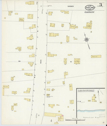Sanborn Fire Insurance Map from Portland, Middlesex County, Connecticut (1912), Sheet #0003 - Complete Map Set gallery image, historic Sanborn map, vintage wall art, Connecticut Connecticut
